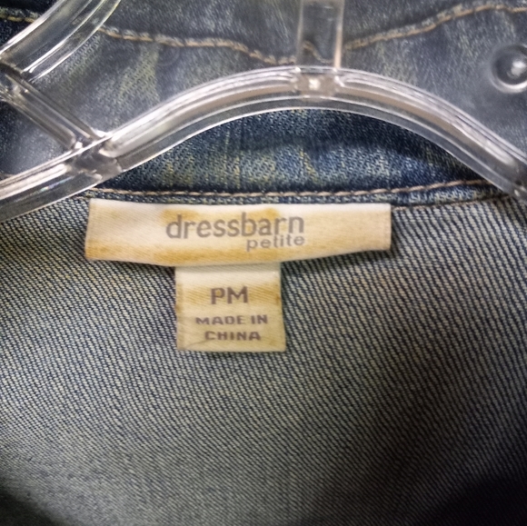 Dressbarn Jacket Blue Jeans Denim Medium Wash Size Petite  PM/34 - Picture 4 of 7